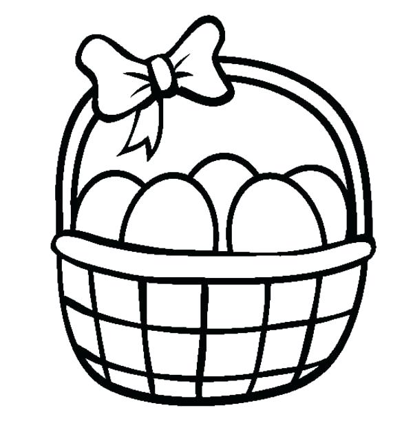 600x612 Basket Coloring Page Egg Basket Coloring Page Free Printable