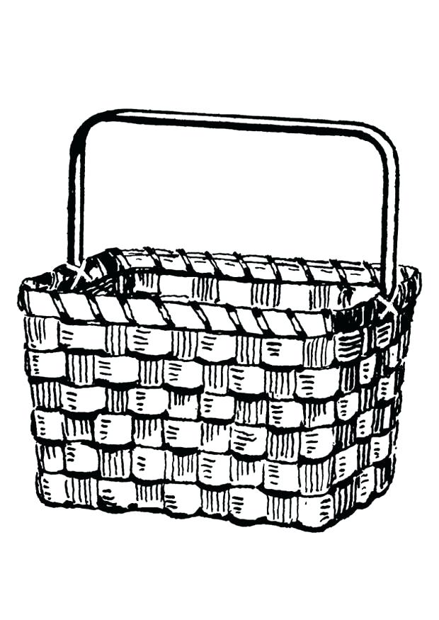 620x875 Basket Coloring Page Picnic Basket Coloring Page Kids Themed