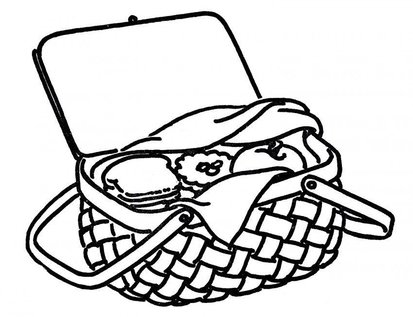 850x653 Picnic Blanket Coloring Pages