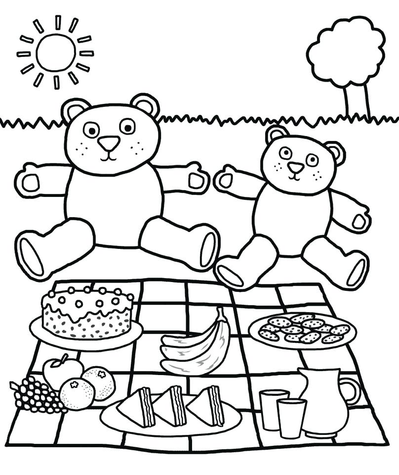 808x960 Picnic Coloring Page Picnic Coloring Pages Picnic Blanket Coloring