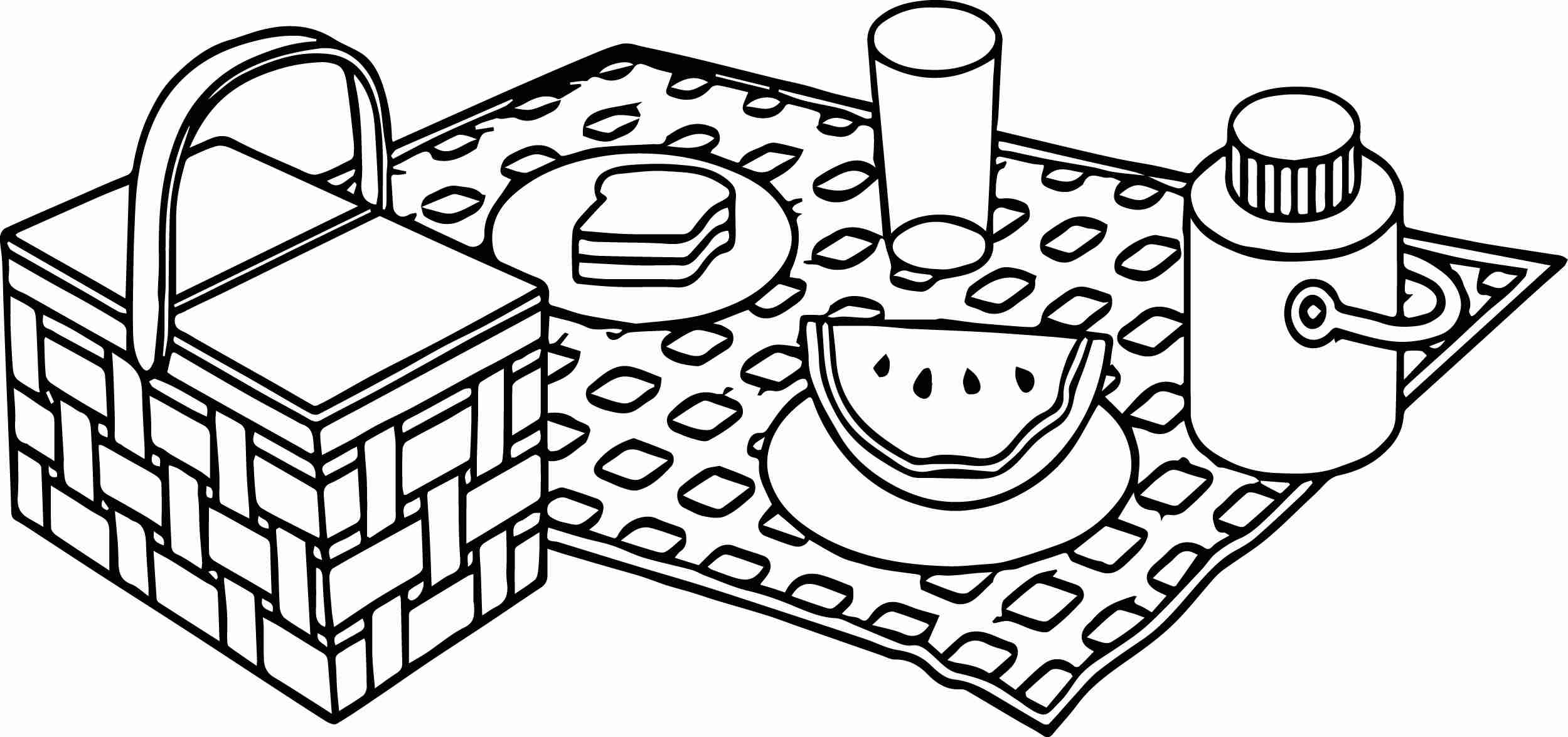 2499x1175 Picnic Color Pages Olegratiy
