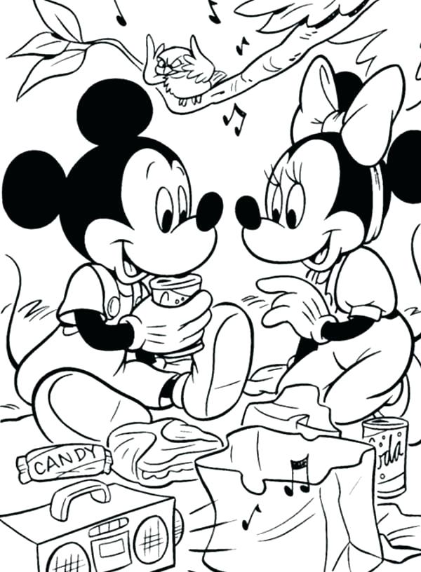 600x816 Picnic Coloring Page Top Rated Mickey And Coloring Pages Pictures