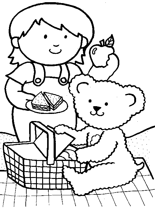 500x672 Picnic Coloring Page Funycoloring Teddy Bear Picnic Coloring Pages