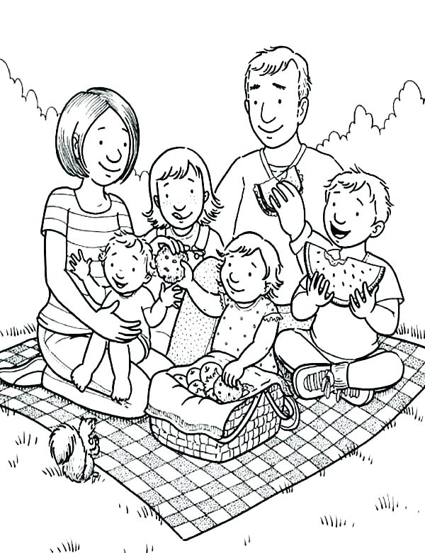 600x780 Pack Picnic Coloring Page Picnic Food Coloring Pages Free Pack