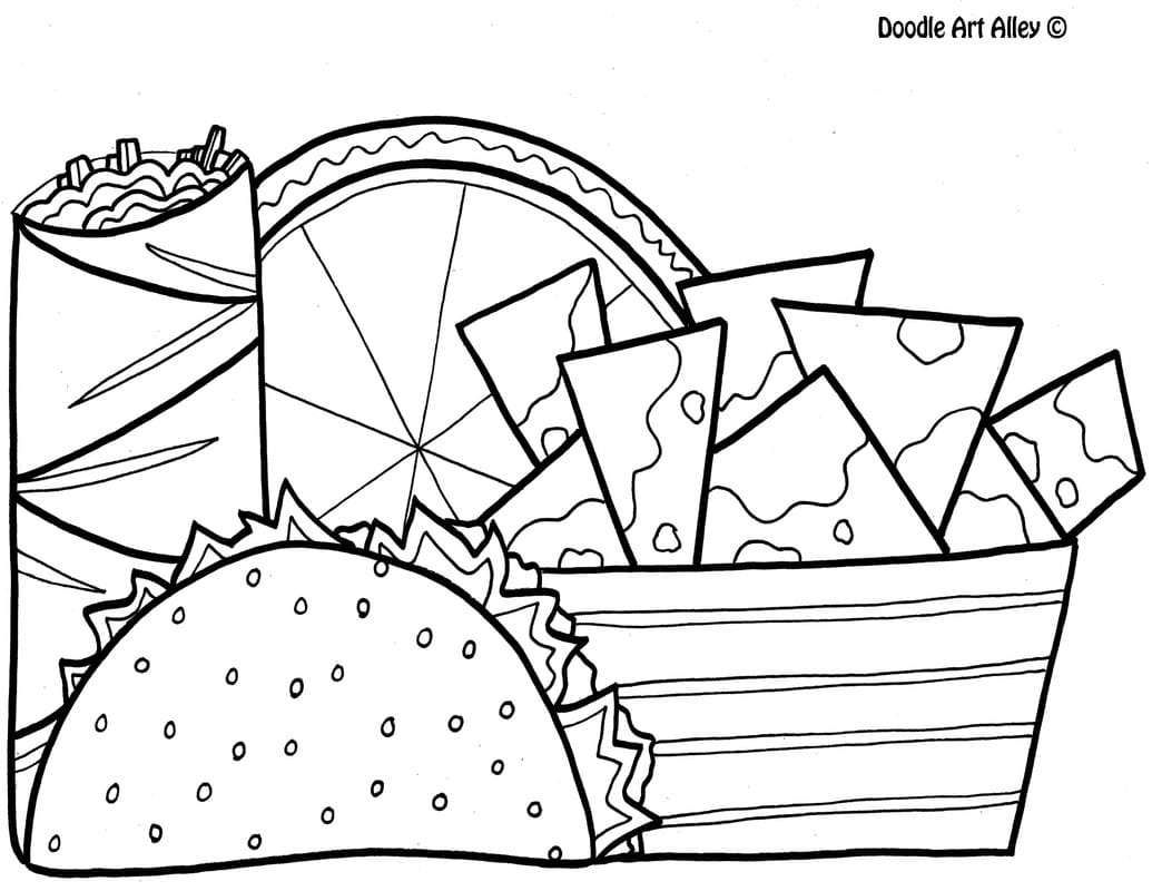 1035x800 Food Coloring Pages