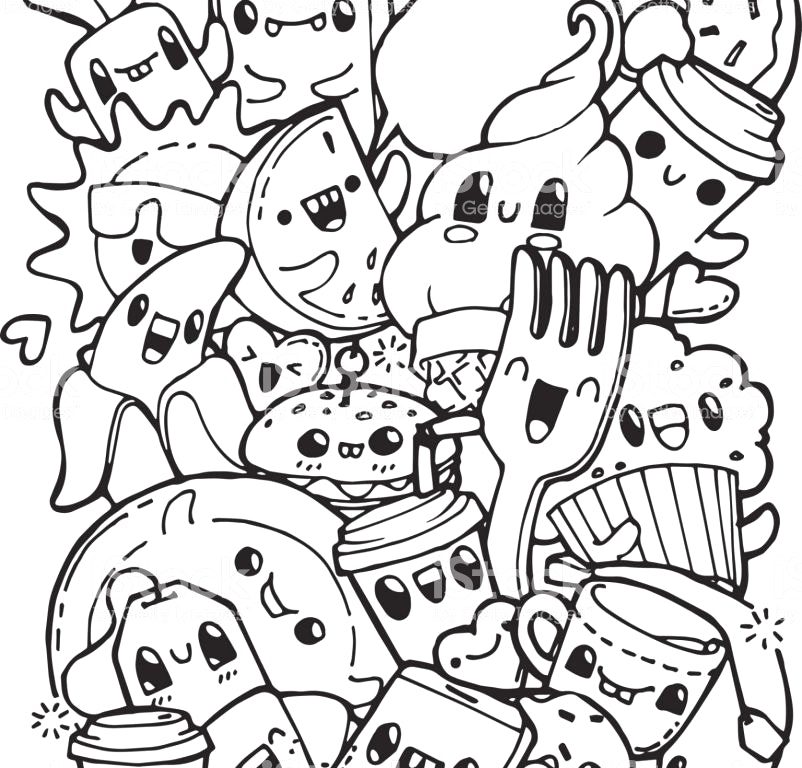 802x768 Coloring For Kids Pages Picnic Astounding Printable Basket