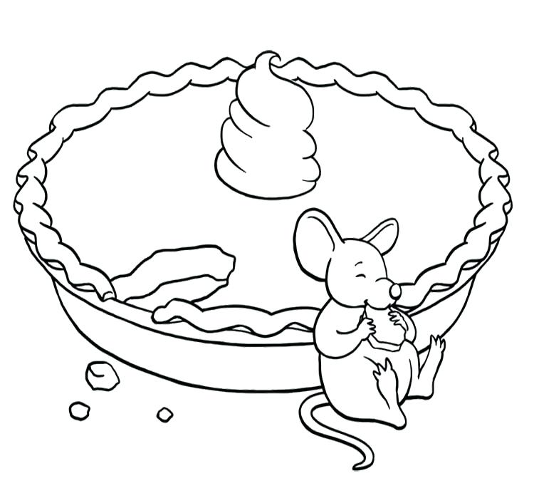 750x706 Pie Coloring Page Pie Coloring Page Slice Apple Pie Coloring Page