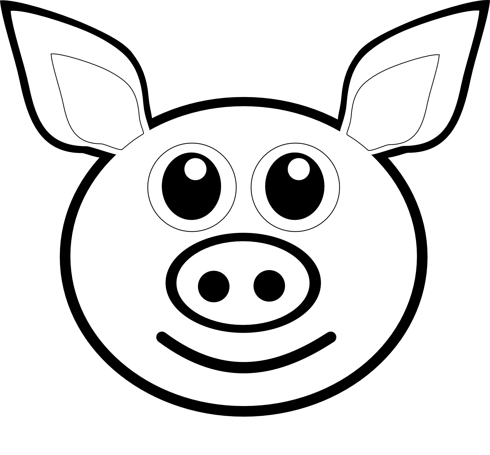 1979x1838 Excellent Qyjbp On Pig Coloring Page On With Hd Resolution