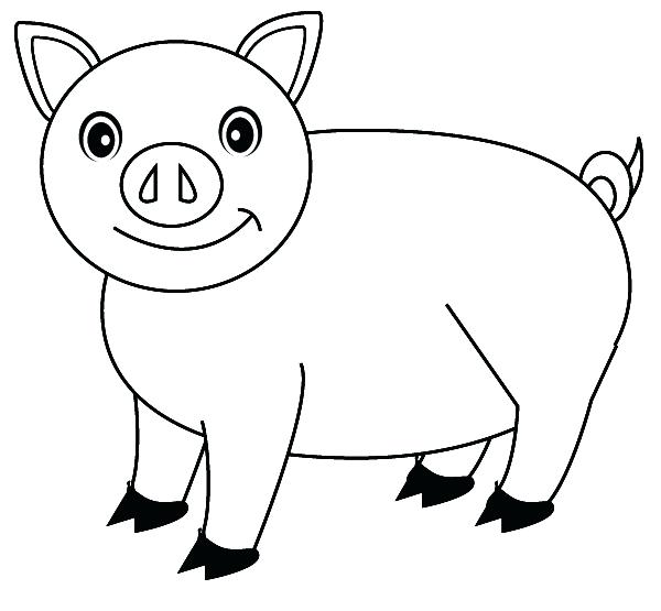 600x555 Pig Coloring Page Coloring Page Pig Pig Coloring Pages Coloring