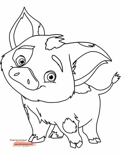 400x511 59 Moana Coloring Pages (Updated May 2018) Pua, Moana And Disney