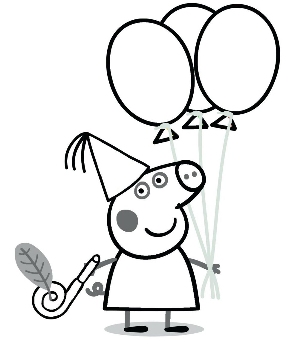 1024x1169 Coloring Pages ~ Peppa Pig Coloring Page Drawing Templates Pages