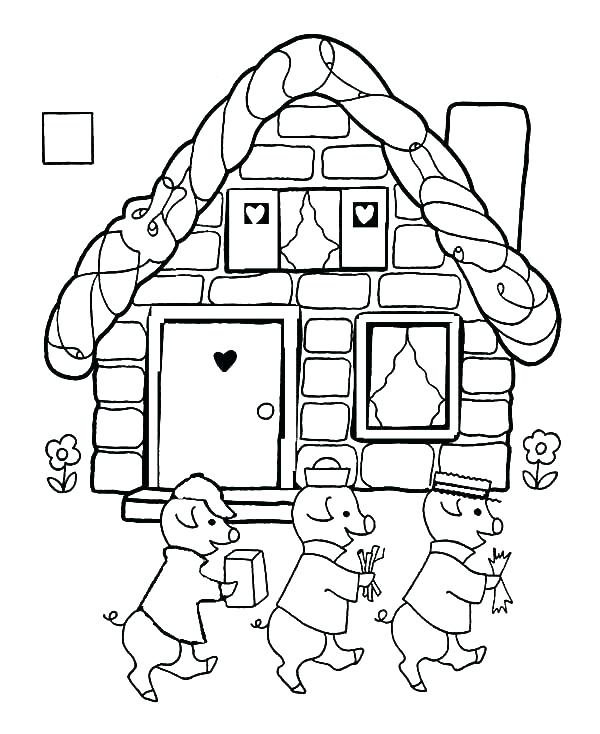 600x734 Pig Coloring Pages For Adults Three Little Pigs Pictures Sick