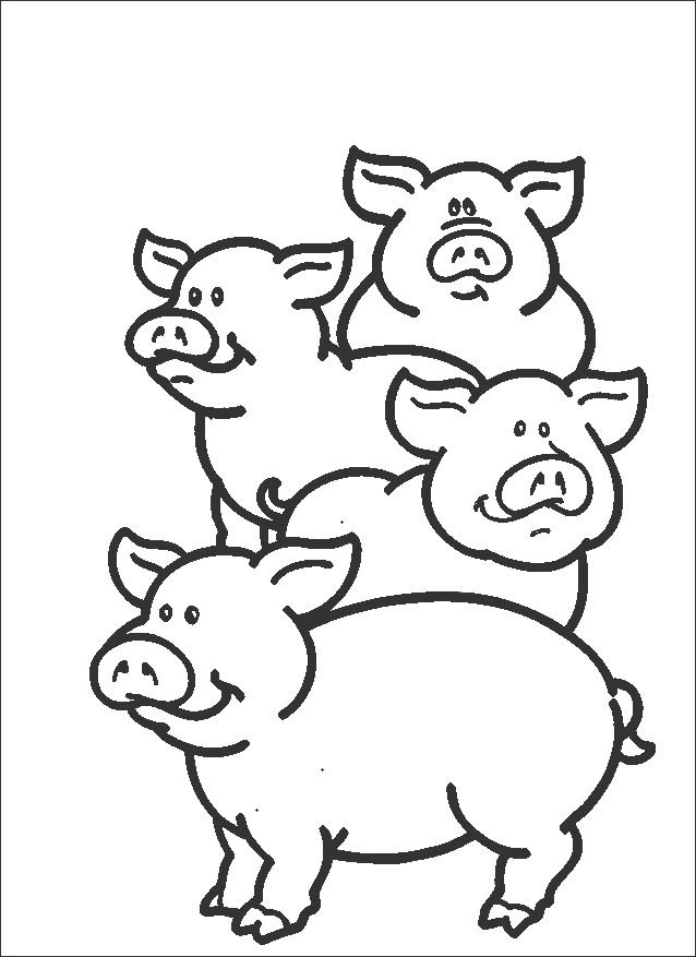 Pig Coloring Pages For Toddlers
