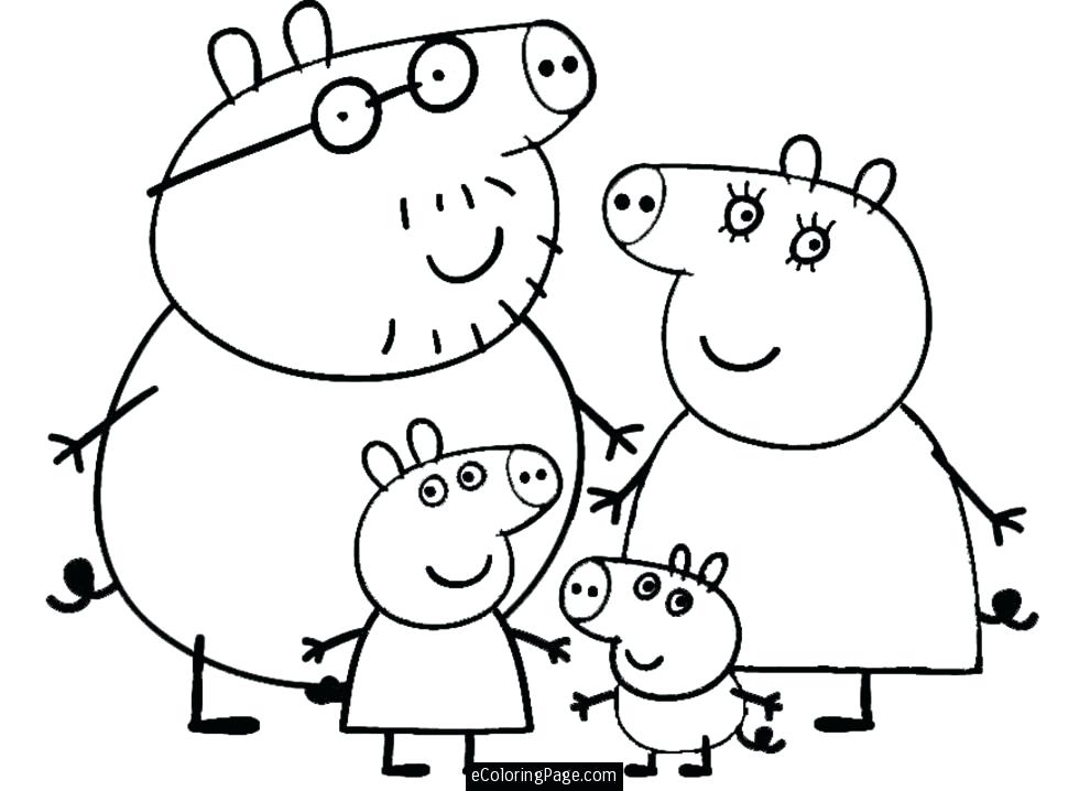 990x718 Coloring Pages For Children Sizable Pig Coloring Book Download