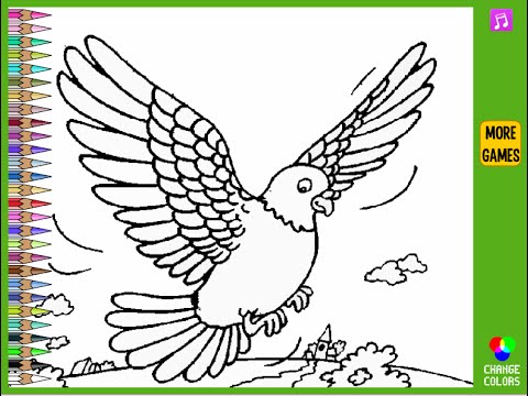 480x360 Pigeon Coloring Pages For Kids