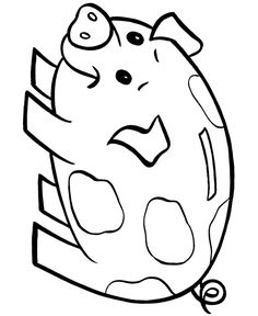 236x288 Fat Piggy Bank And Two Pennies Coloring Sheets Educational