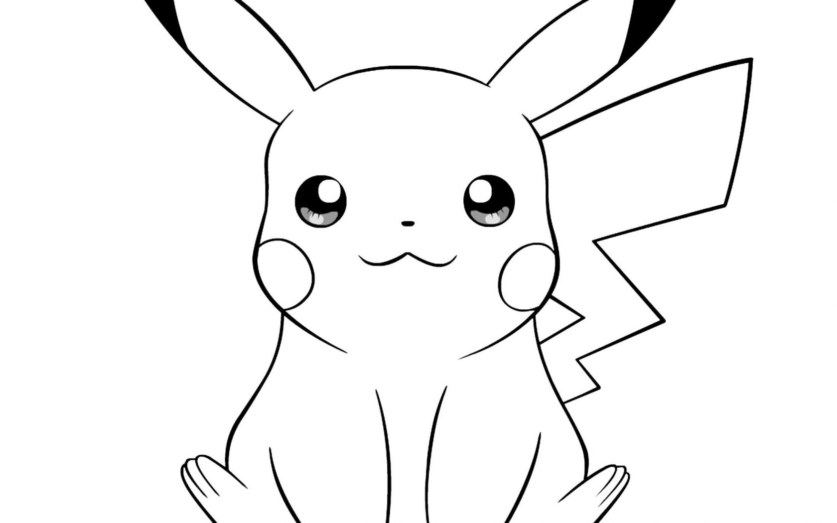 1680x1050 Incridible Pikachu Coloring Pages For To Color Online Page Great