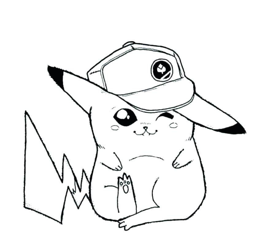 900x824 Pikachu Color Pages
