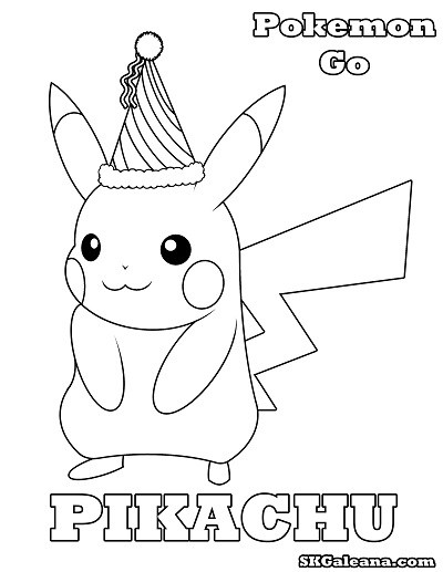 400x517 Free Pikachu Party Hat Printable Coloring Page Skgaleana