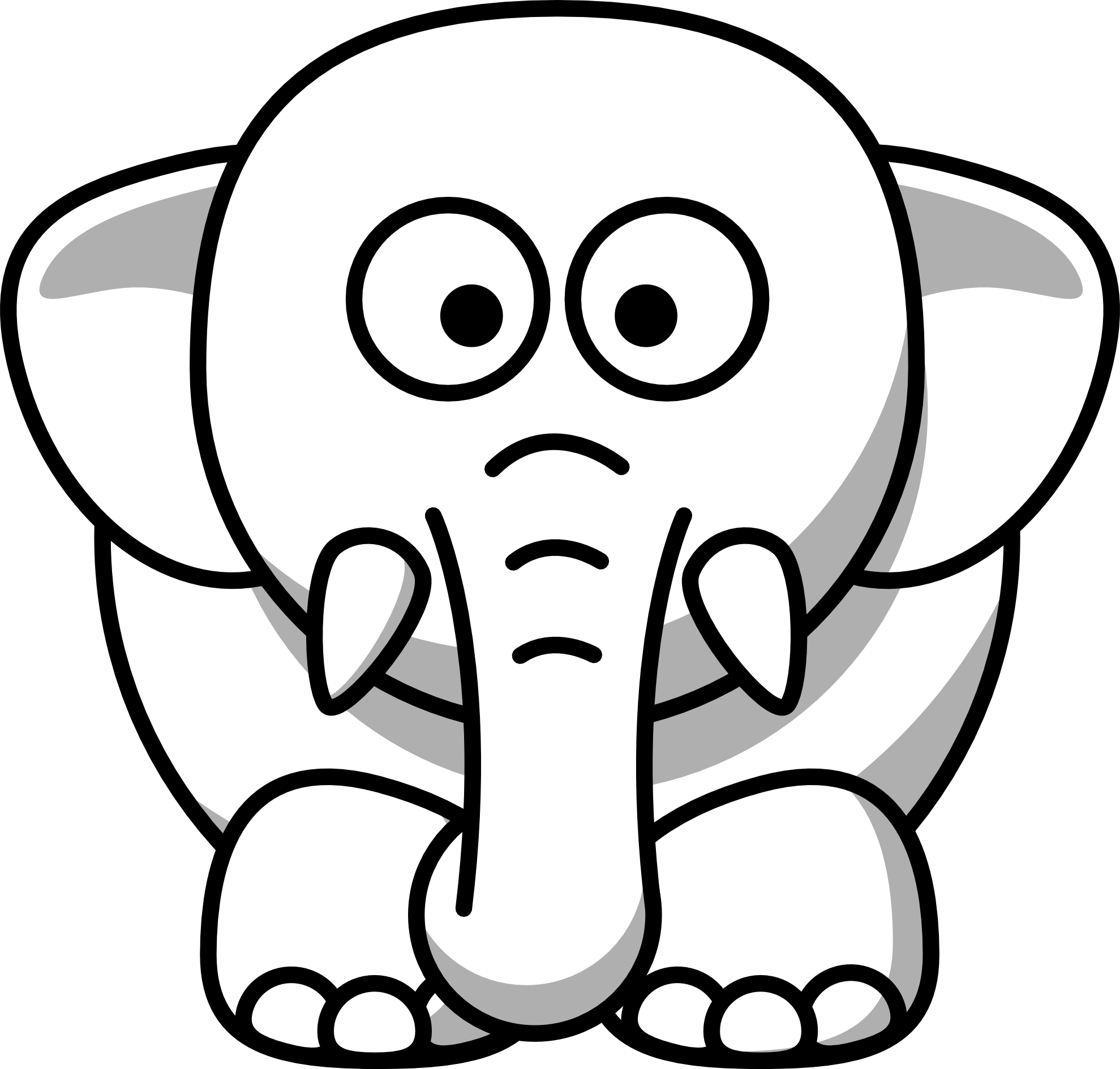 1979x1890 Interesting Pics Black And White Coloring Pages Elephant Animal