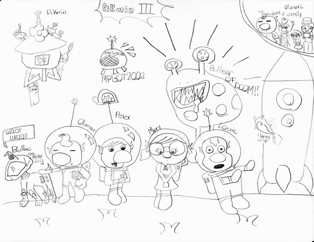 1024x791 Pikmin Coloring Pages Gallery Coloring For Kids 2018