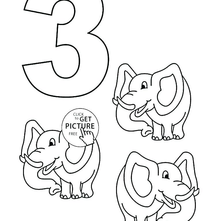 736x768 3 Coloring Page