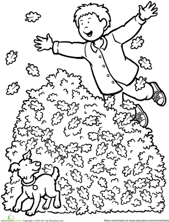 334x440 Fall Leaf Coloring Page Fall Leaves, Worksheets And Leaves