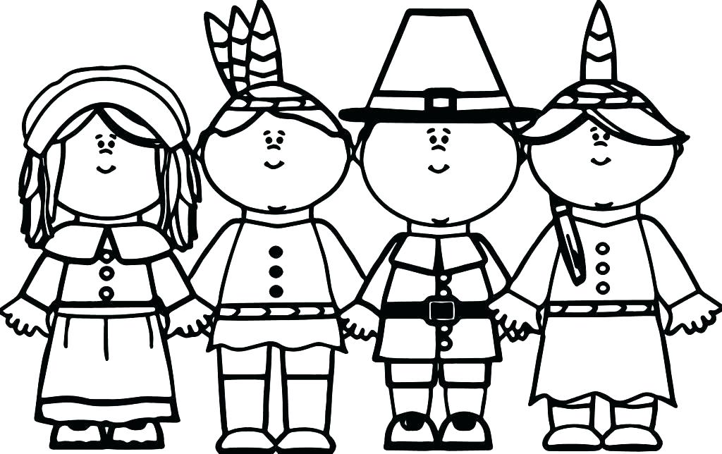 1024x644 Indian Coloring Pages Printables Pin Color 9 Free Pilgrim