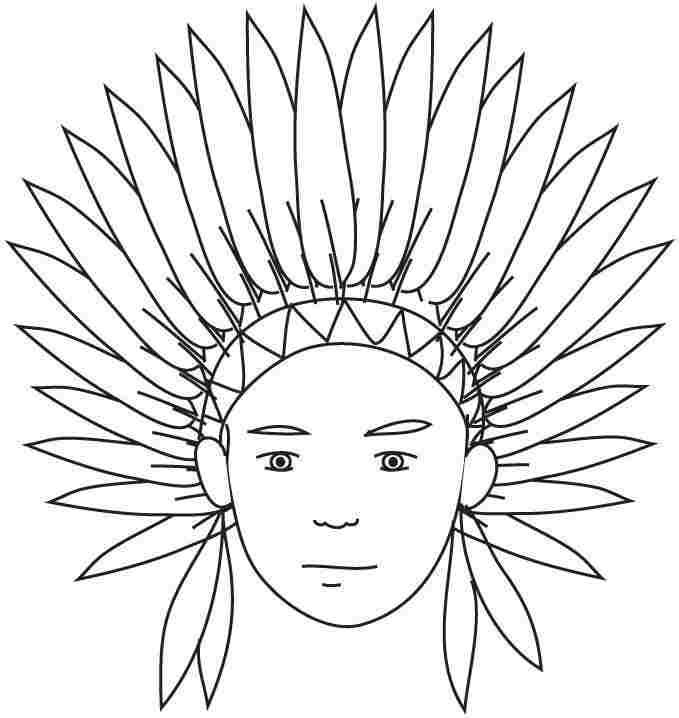 679x718 Free Printable Thanksgiving Indian Coloring Pages For Preschool