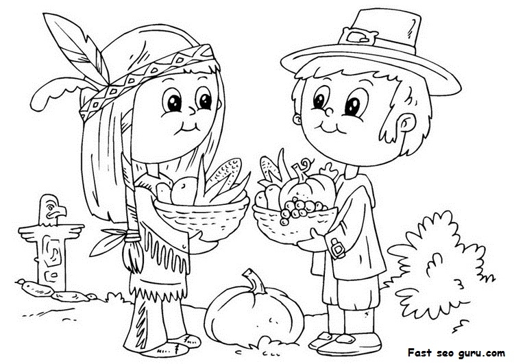 Pilgrim Coloring Pages