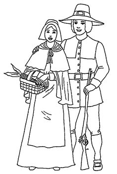 236x351 Indian And Pilgrim Coloring Pages Bible Printables The First