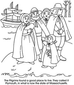 236x272 Pilgrims Coloring Page For Kids Kids' Pilgrim Couple Coloring