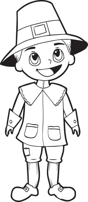 306x700 Young Pilgrim Coloring Page Coloring Pages! Lt3