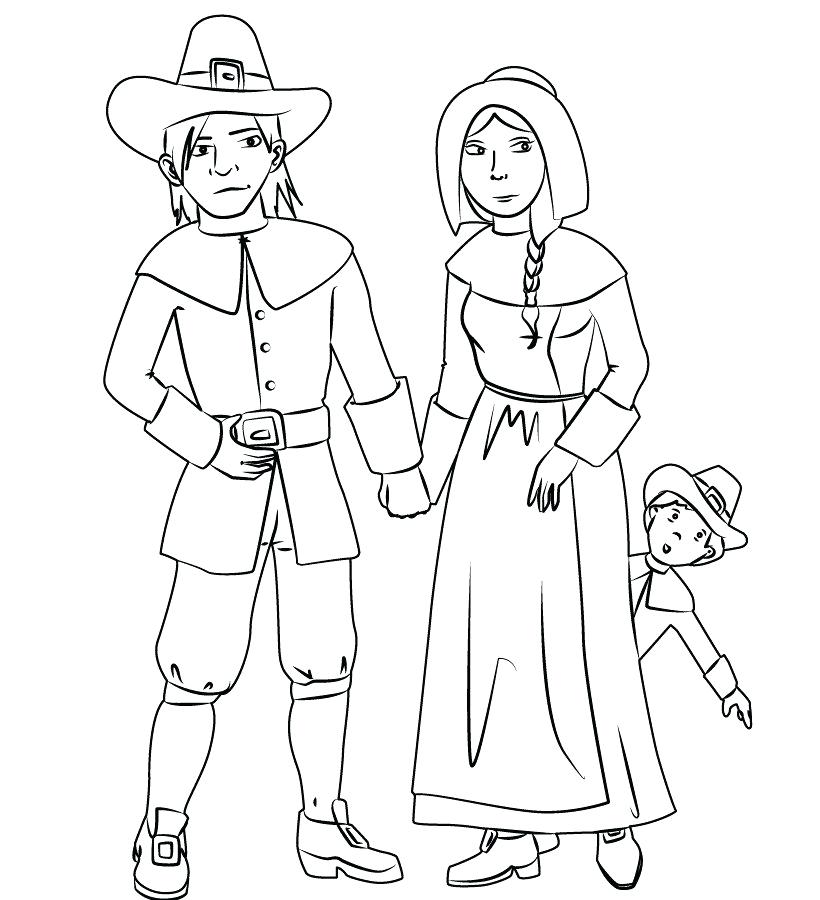 820x900 Pilgrims Coloring Page Downloading Pages Pilgrim Coloring Page