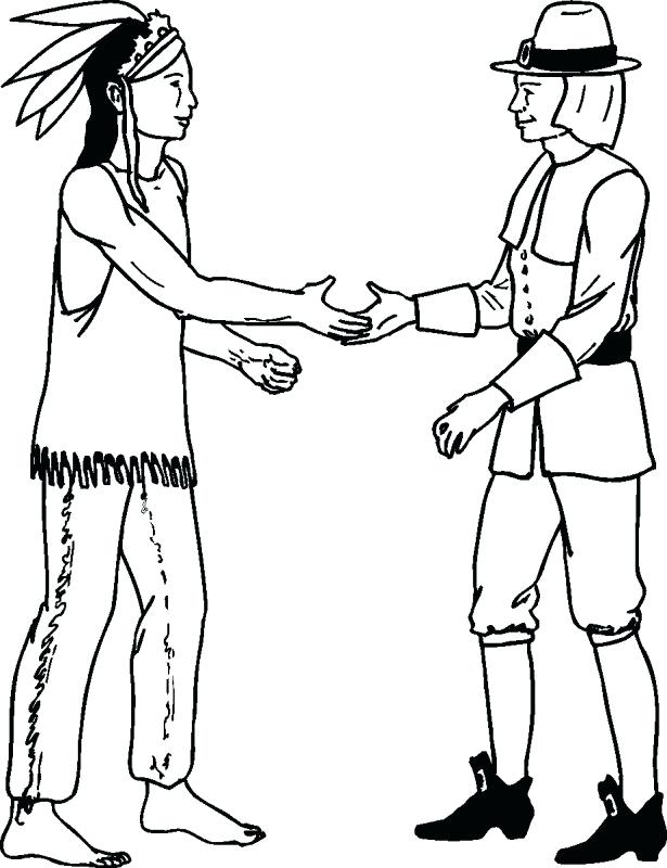 615x800 Pilgrims Coloring Pages Pilgrims Coloring Page Thanksgiving Day