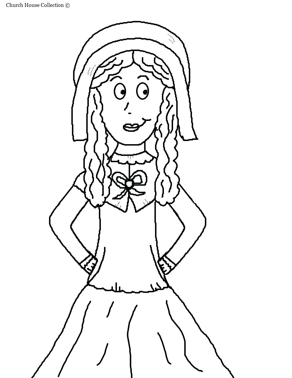 1019x1319 Coloring Pages ~ Pilgrim Coloring Pages Girl Clip Art Black