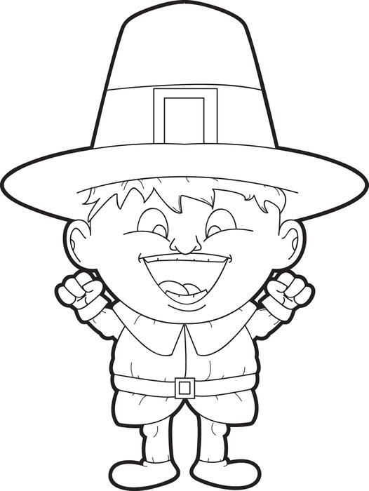 526x700 Happy Pilgrim Coloring Page Holiday Coloring Pages