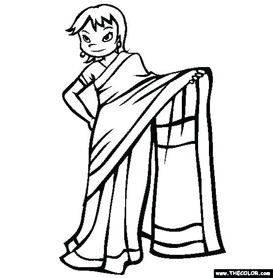 554x564 Pilgrim Girl Coloring Page