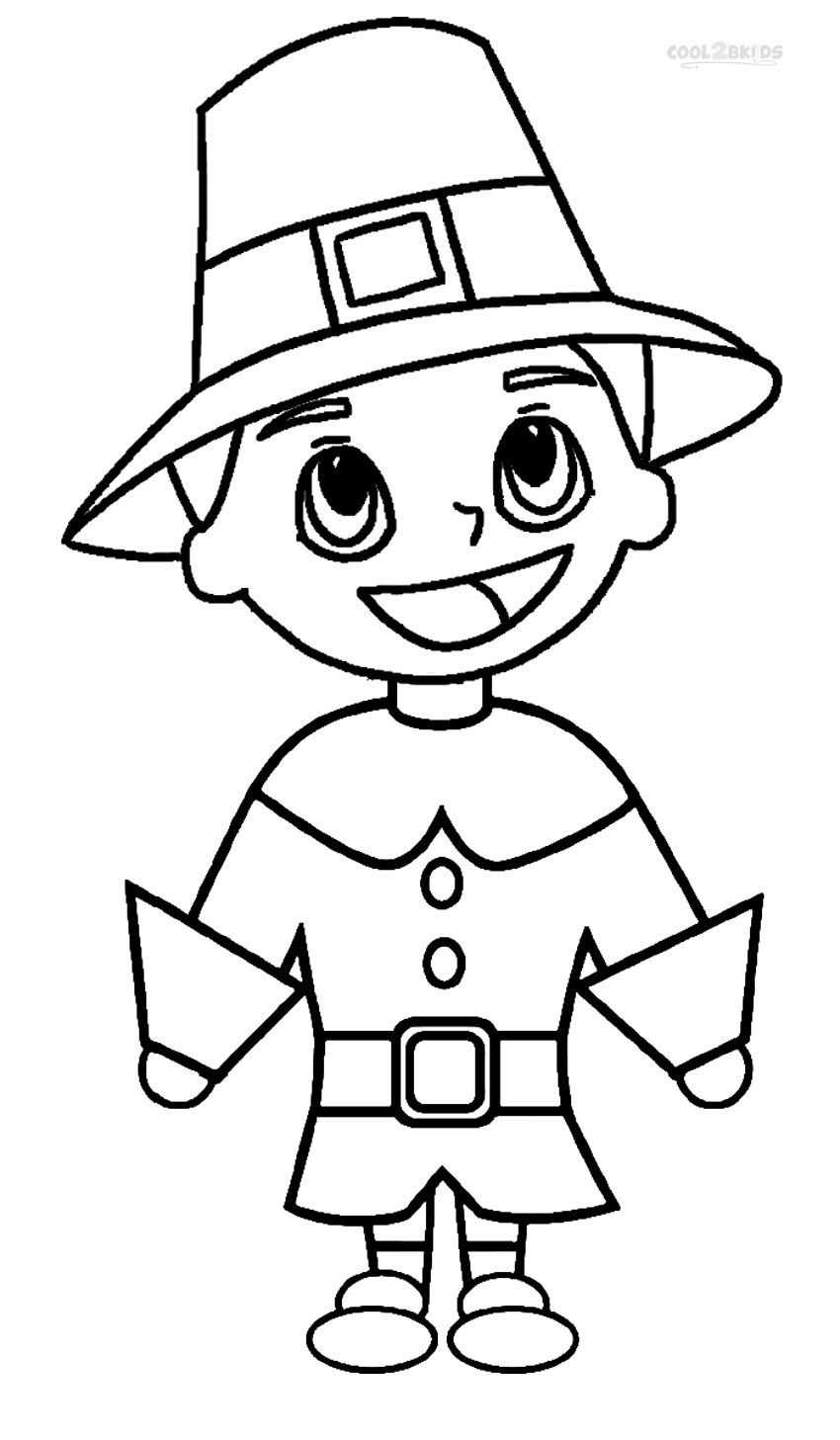 850x1457 Pilgrim Hat Printable Coloring Pages
