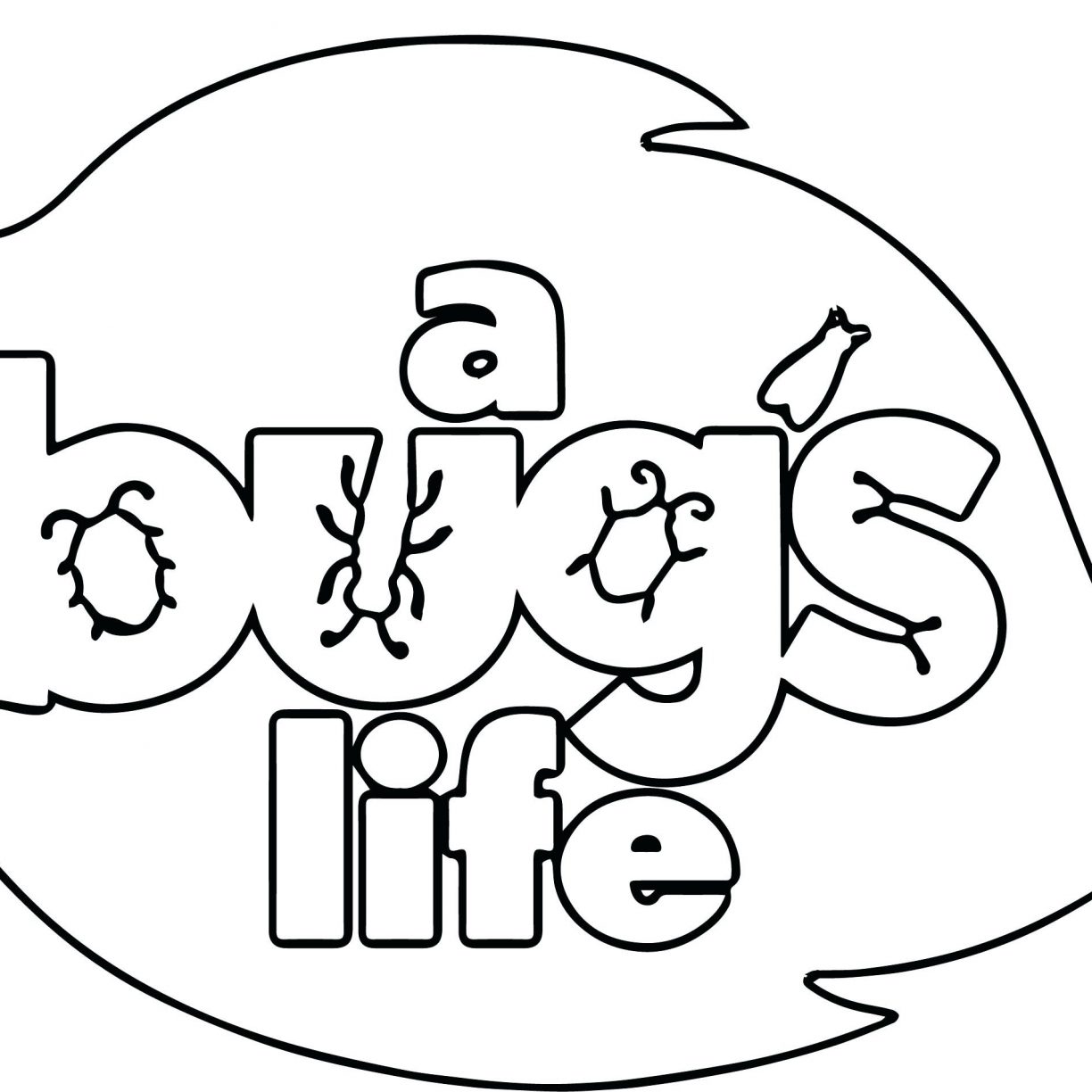 1224x1224 Funky Lightning Bug Coloring Page Embellishment