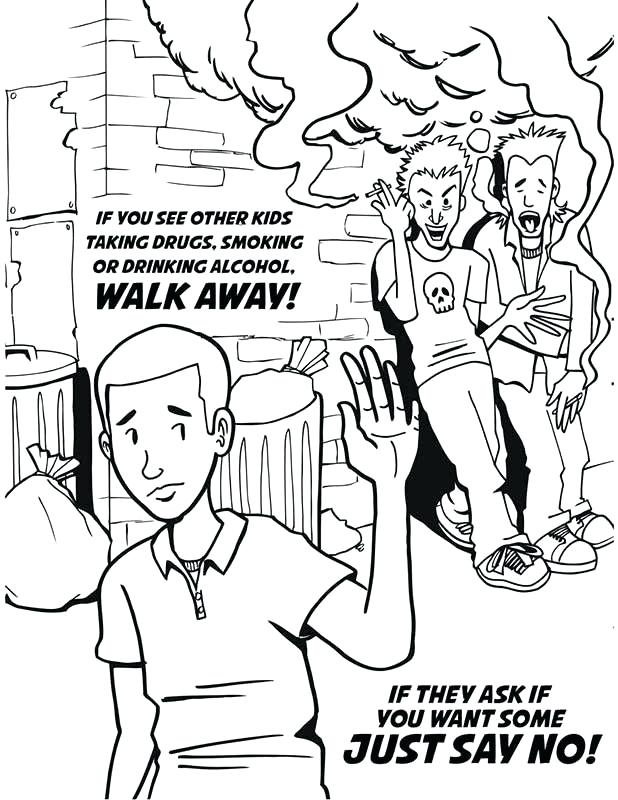 618x800 Say No To Drugs Coloring Pages No Drugs Coloring Pages