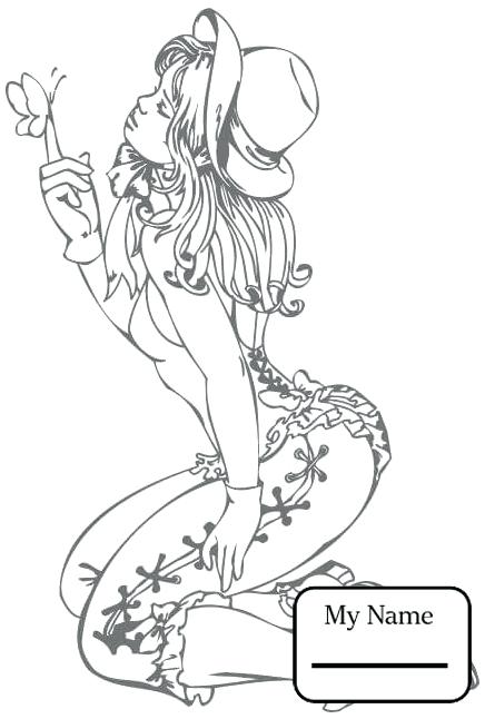 436x646 Pin Up Girl Coloring Book Also Pin Up Girls Coloring Pages 68