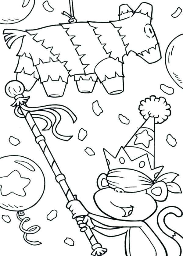 600x840 New Year Pinata Colouring Page 0 Mexican Coloring Murs