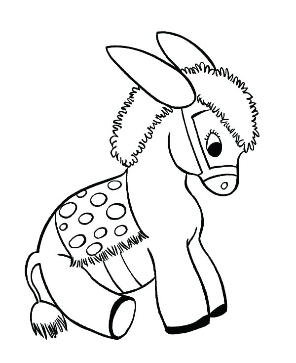 600x734 Pinata Coloring Page Pinata Coloring Pages For Kids Donkey Free