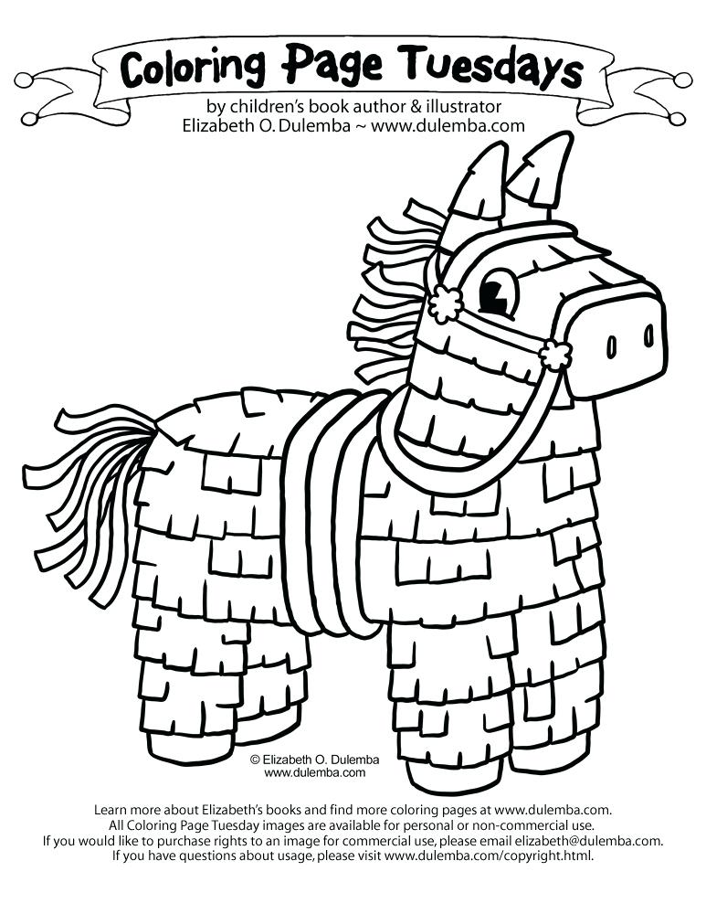 773x1000 Pinata Coloring Page Mexican Coloring Pages Appealing Pinata
