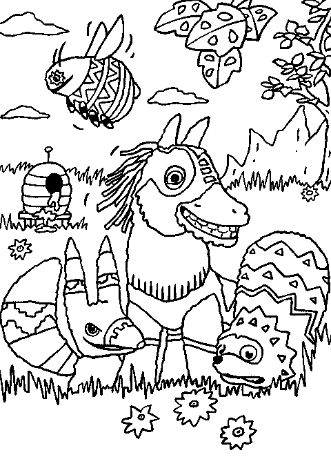 480x662 Cartoon Images For Colouring Pages Viva Pinata Coloring Page