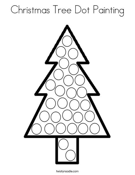 468x605 Christmas Tree Dot Painting Coloring Page