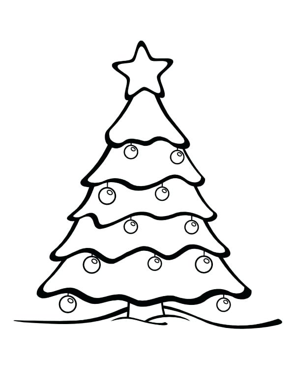 600x776 Best Easy To Color Tree Coloring Pages Kids 8 Fir Tree Coloring