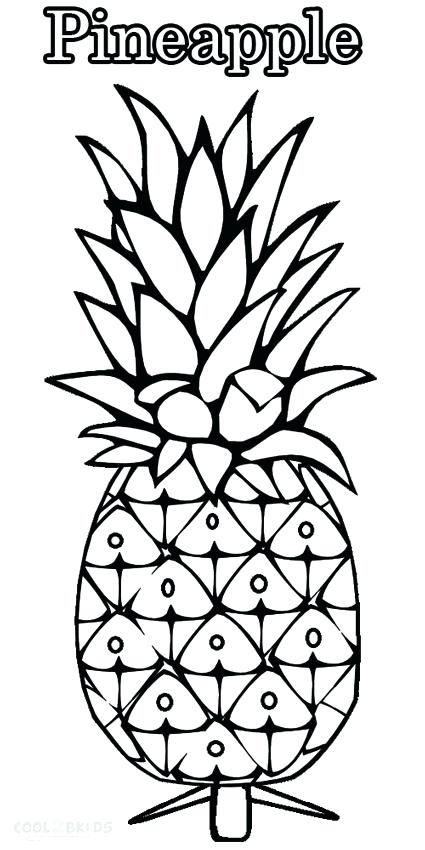 425x850 Pineapple Coloring Pages Free Pineapple Coloring Page 6 Free