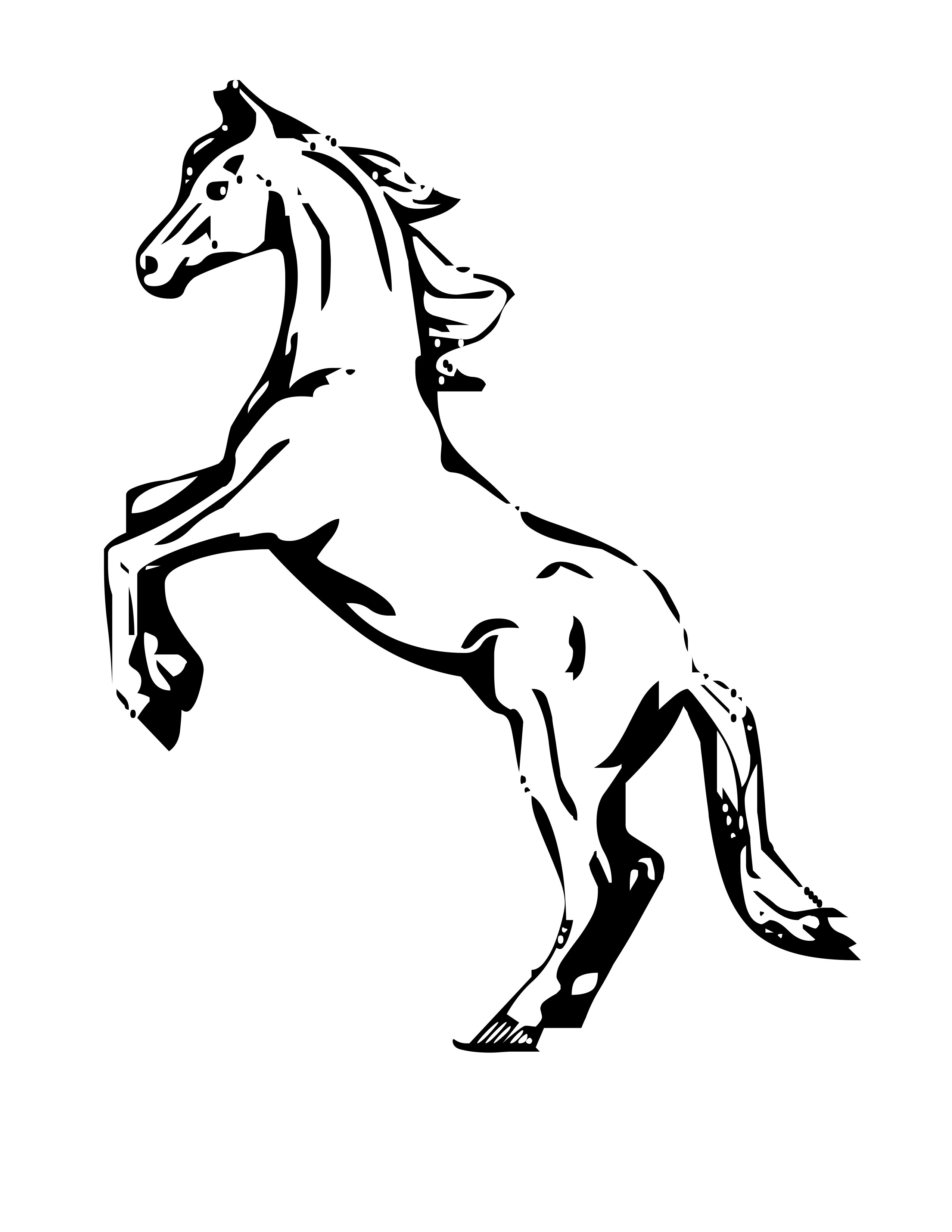 2550x3300 Free Horse Coloring Pages